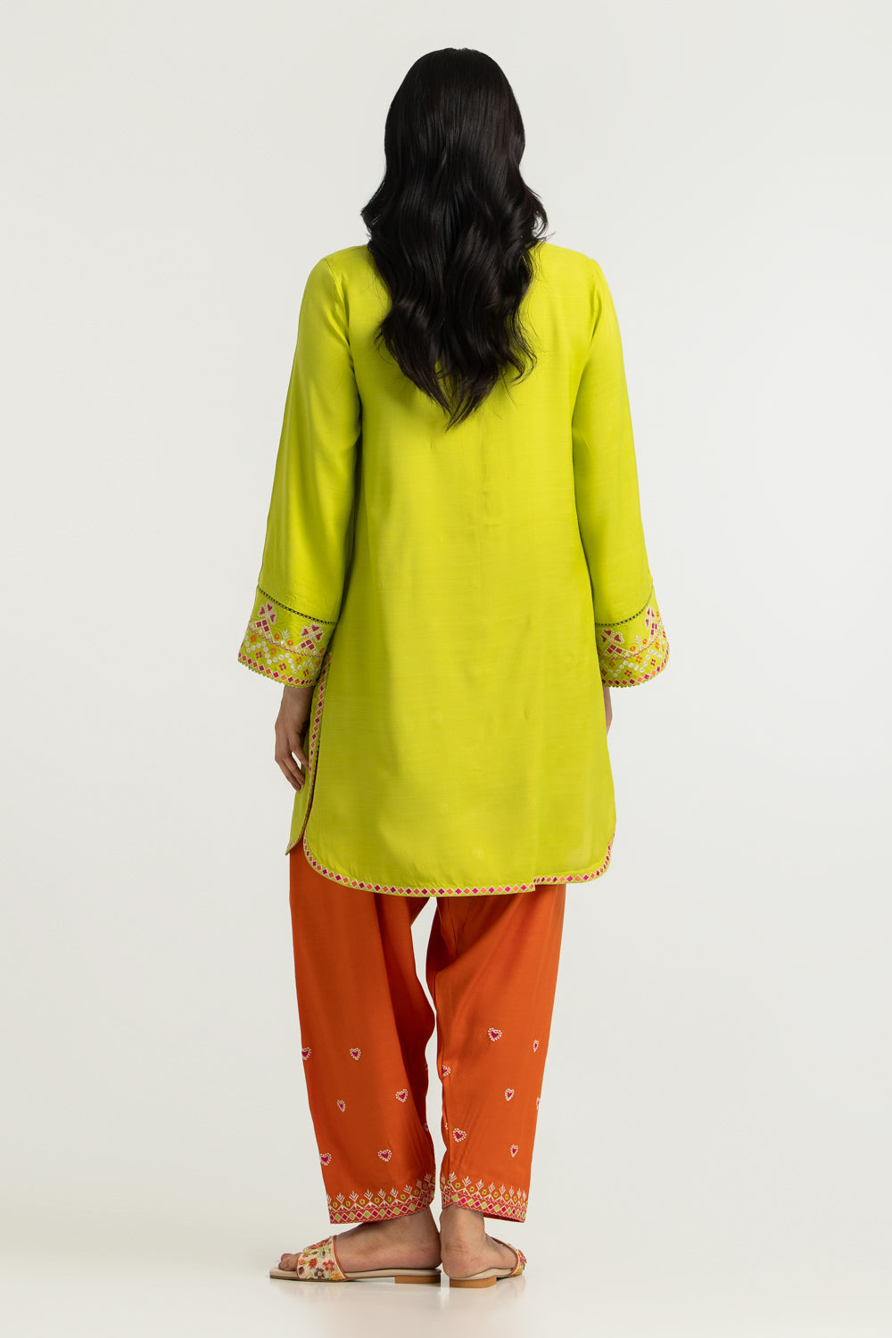 Viscose Raw Silk Embroidered Co-Ord Set