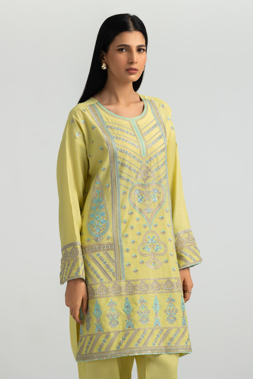 Viscose Raw Silk Embroidered Co-Ord Set