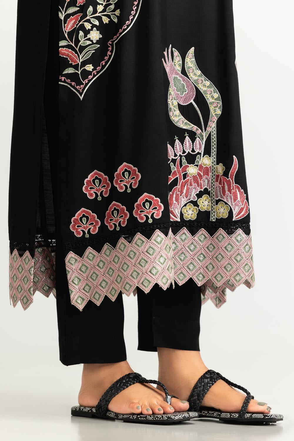 Viscose Raw Silk Embroidered Co-Ord Set