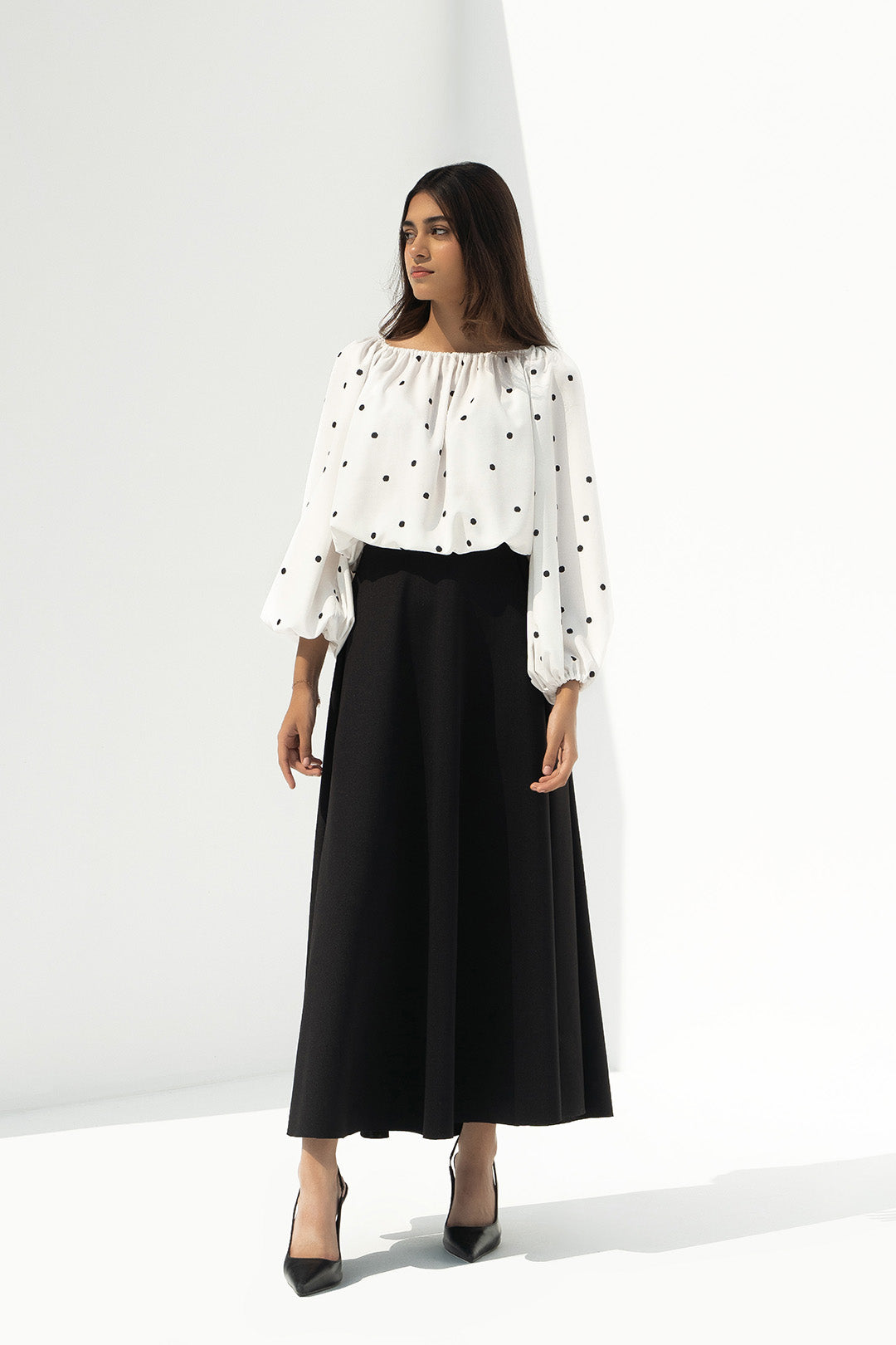Scuba Godet Skirt