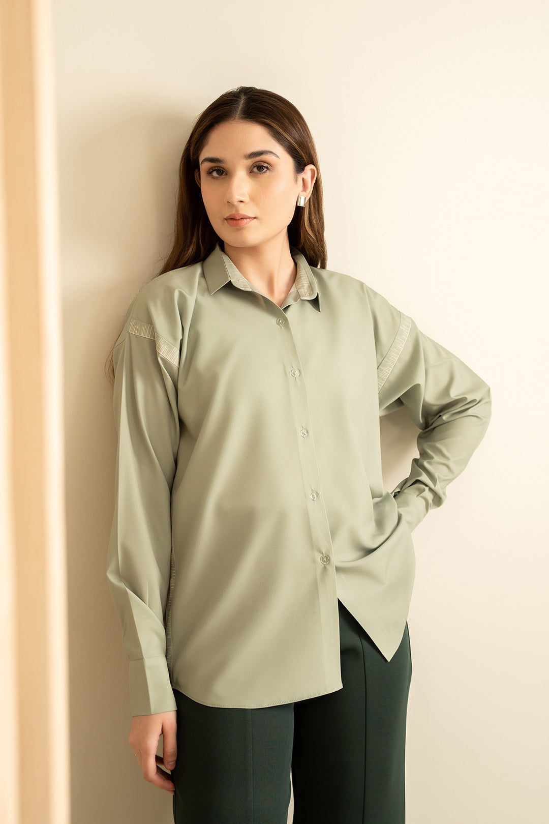 Sage Grid Top