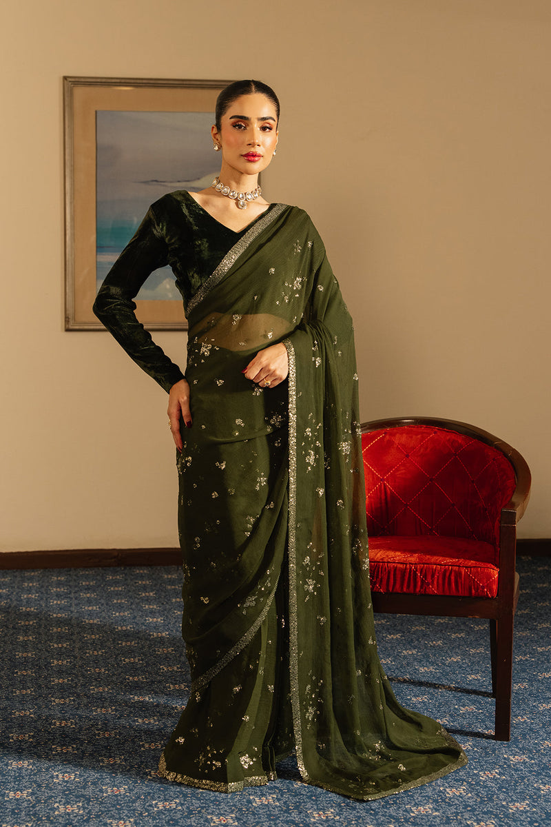 Sobaeel Crop Top & Saree (2Pcs)