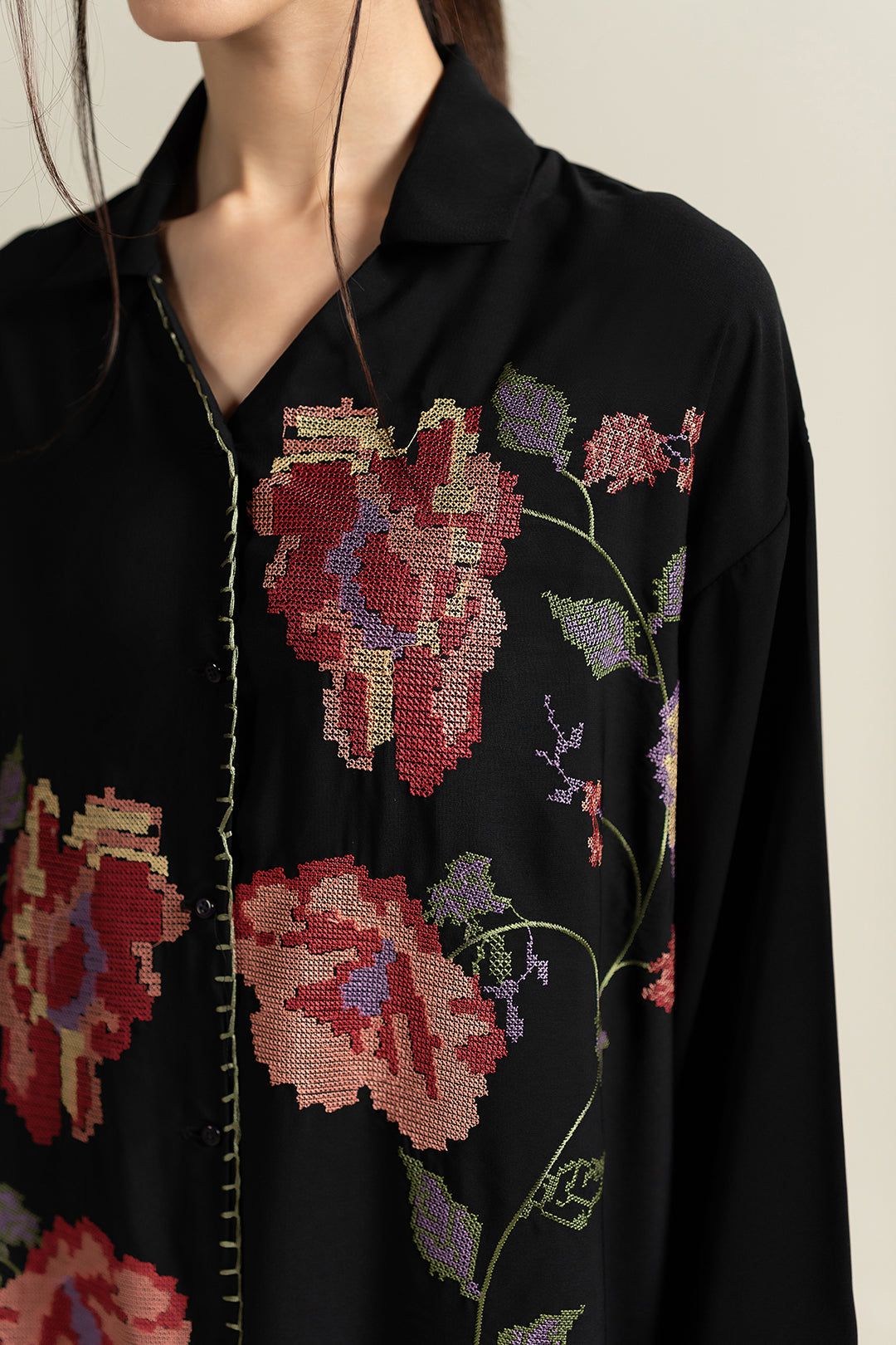 Printed Crosshatch Shirt