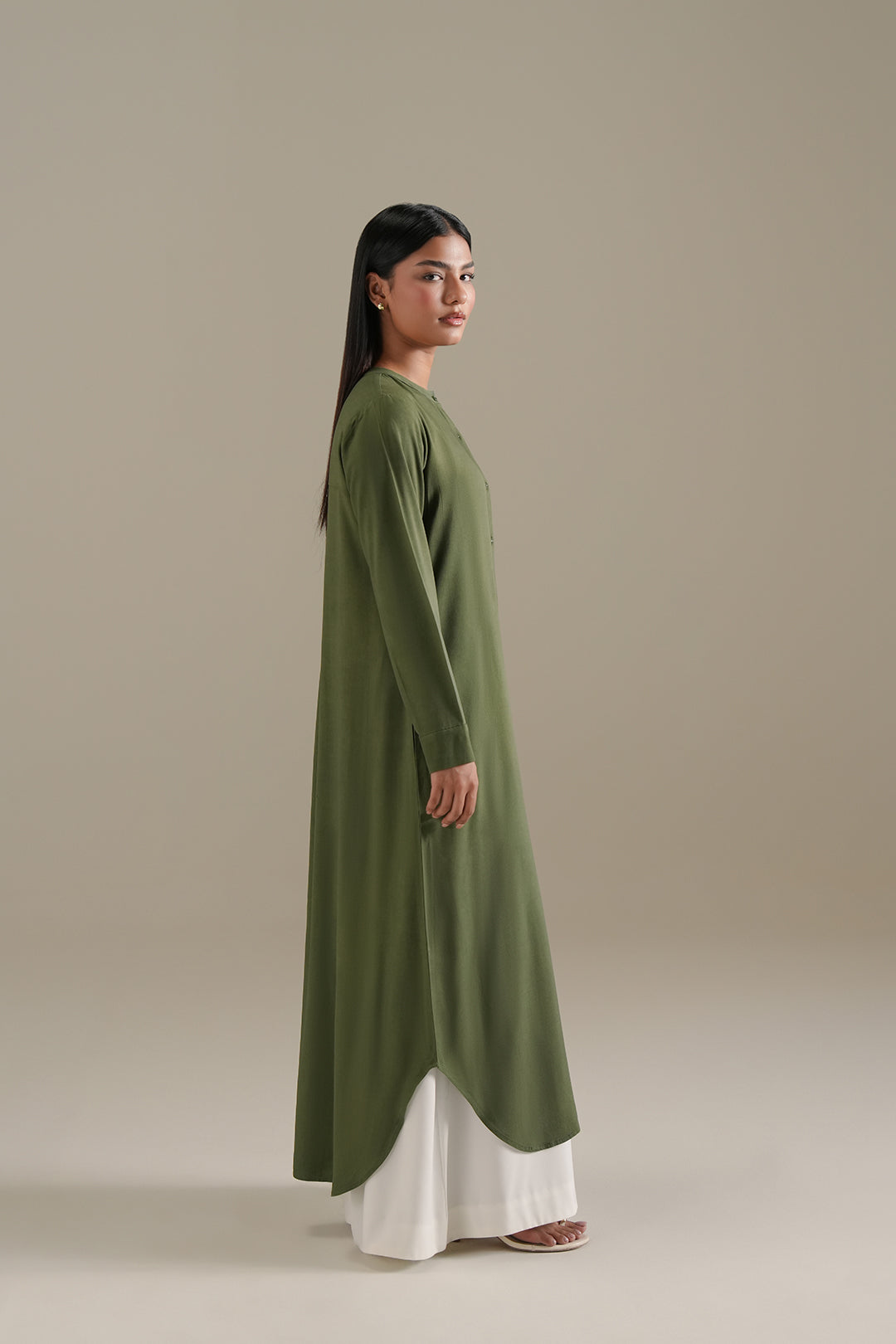 Evelia Long Button Down