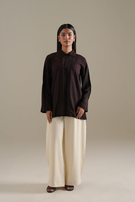 Embroidered Truffle Top