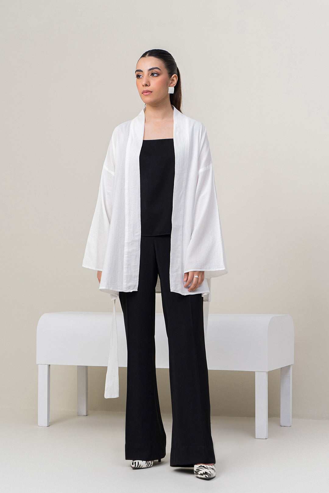 Wrinkled Cotton Shrug