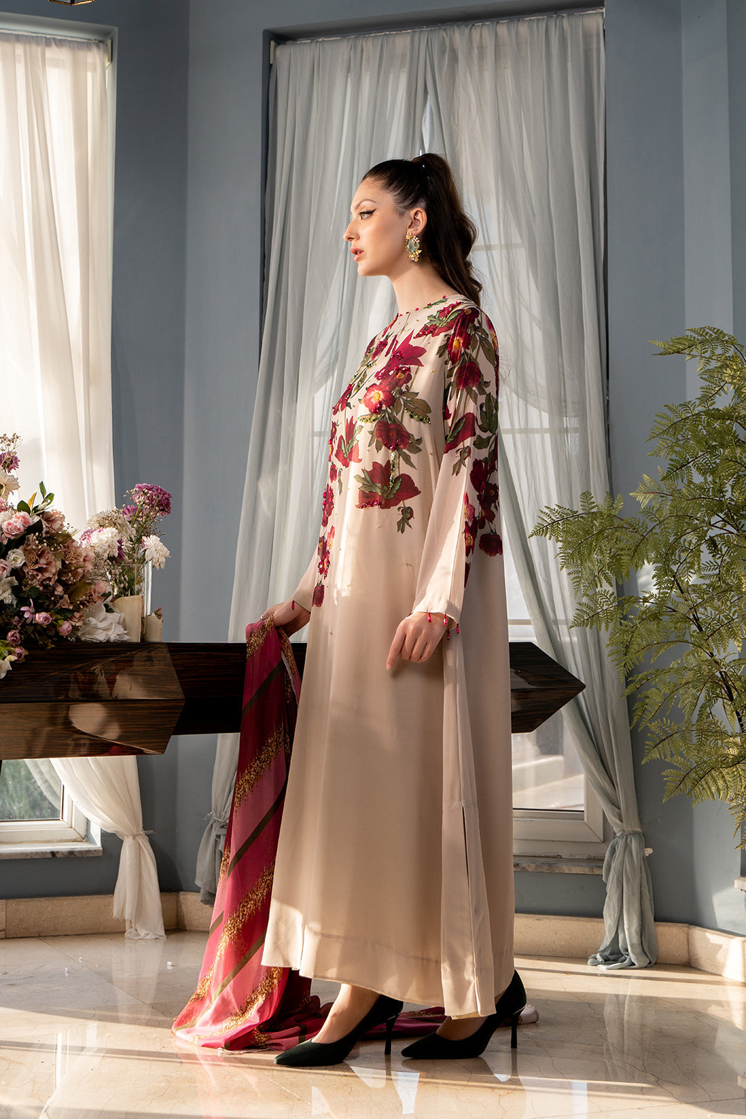 Embroidered Chiffon Fabric (3Pcs) | LF-819