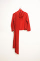 Crimson Scarf Top