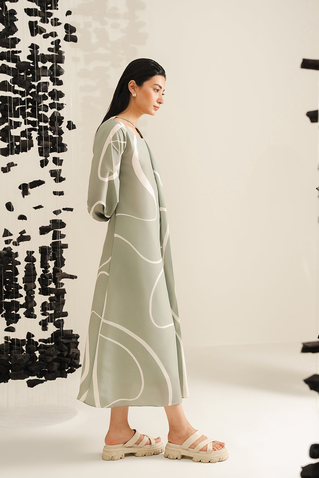Green Wavy Dress
