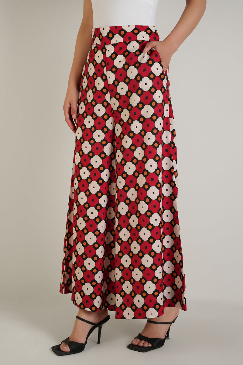 Floral Checkered Pants