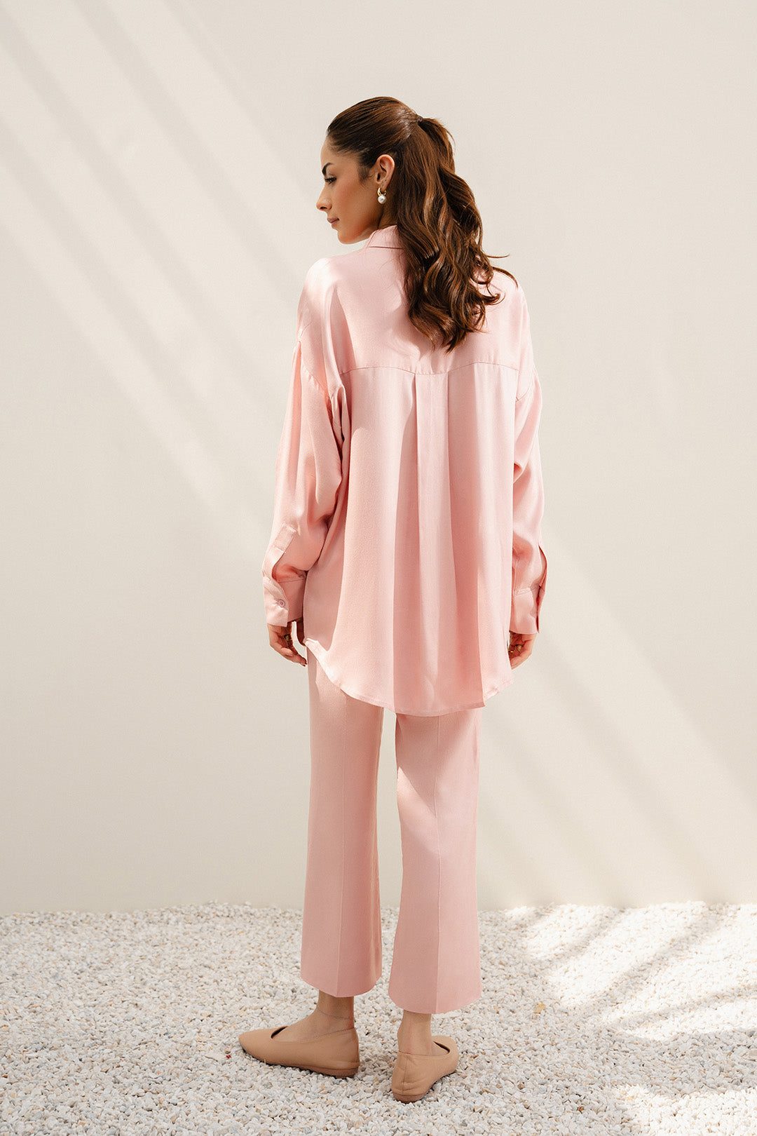 Nude Pink Button Down