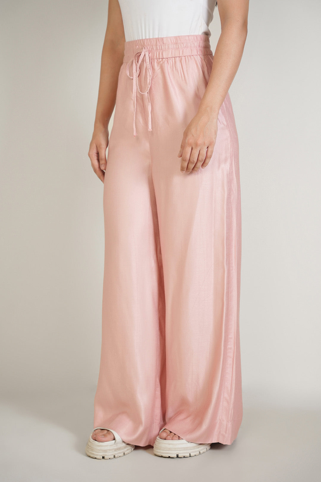 Nude pink Drawstring Pants