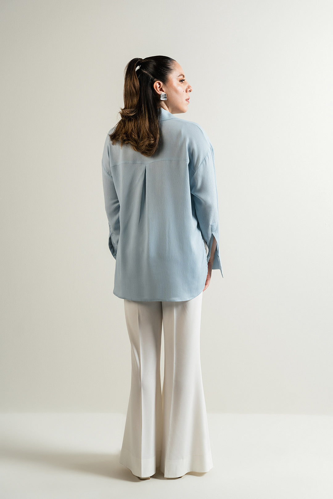 Ice Blue Wrap Around Top