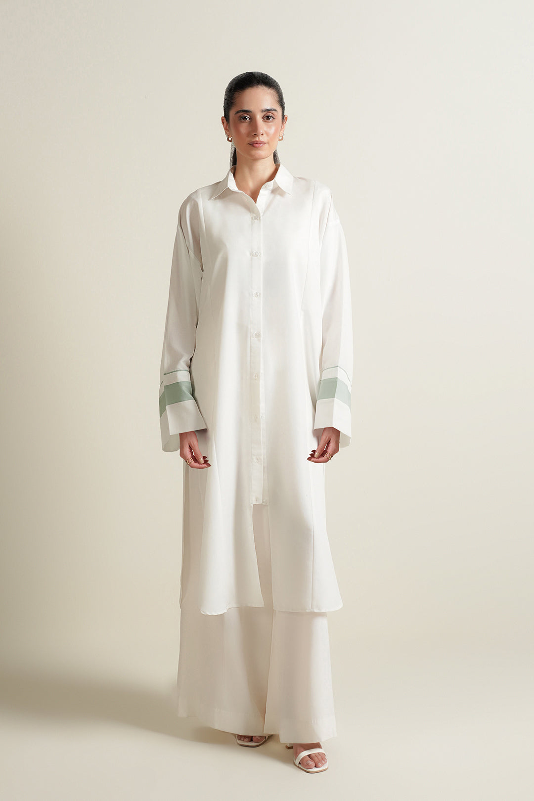 White Button Down Tunic
