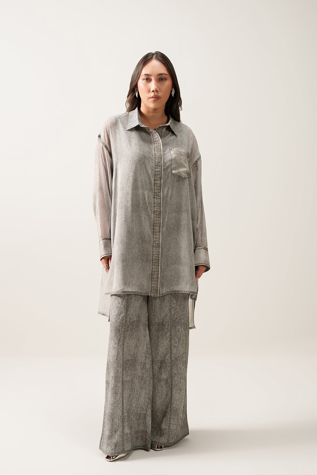 Amora Blush Shirt And Dupatta