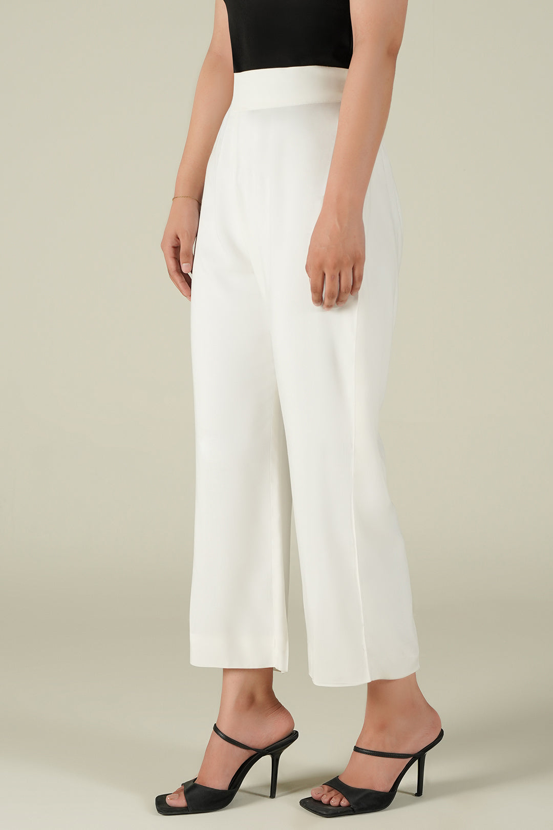 Cropped Straight Fit Pants
