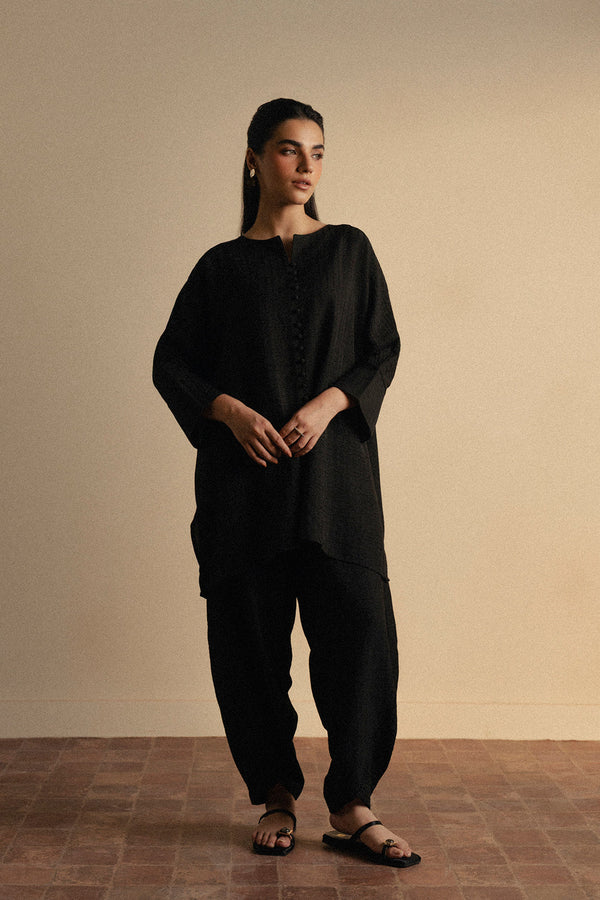 Batwing Textured Top