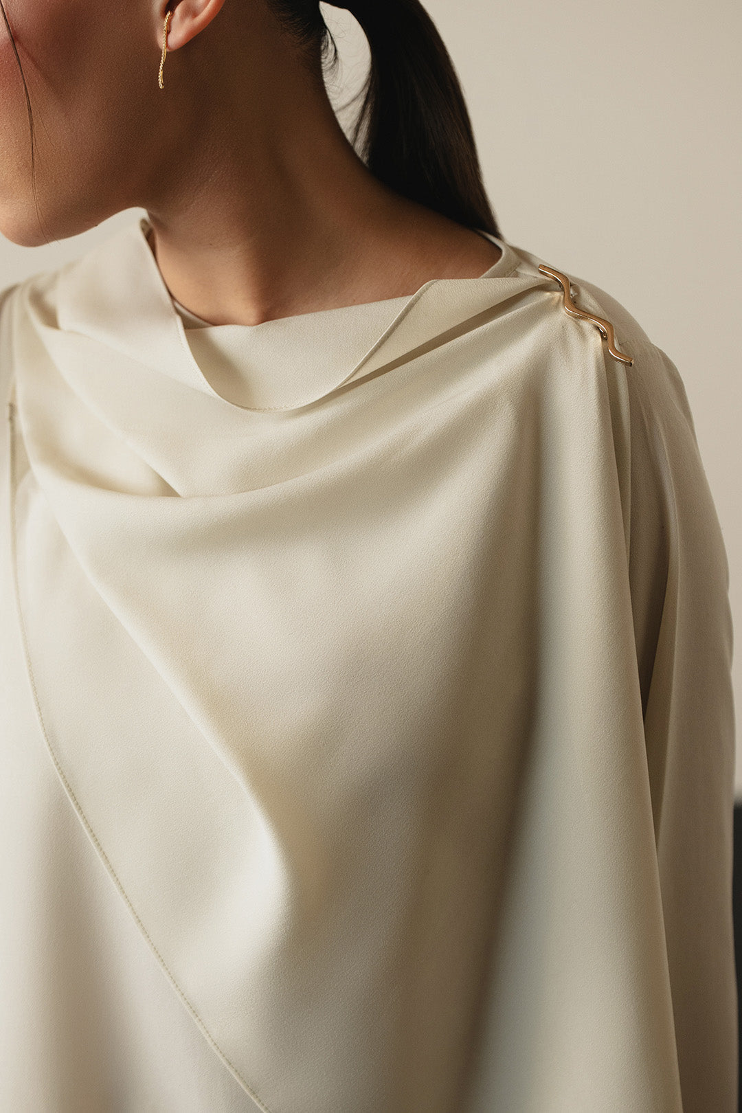 Ivory Draped Top