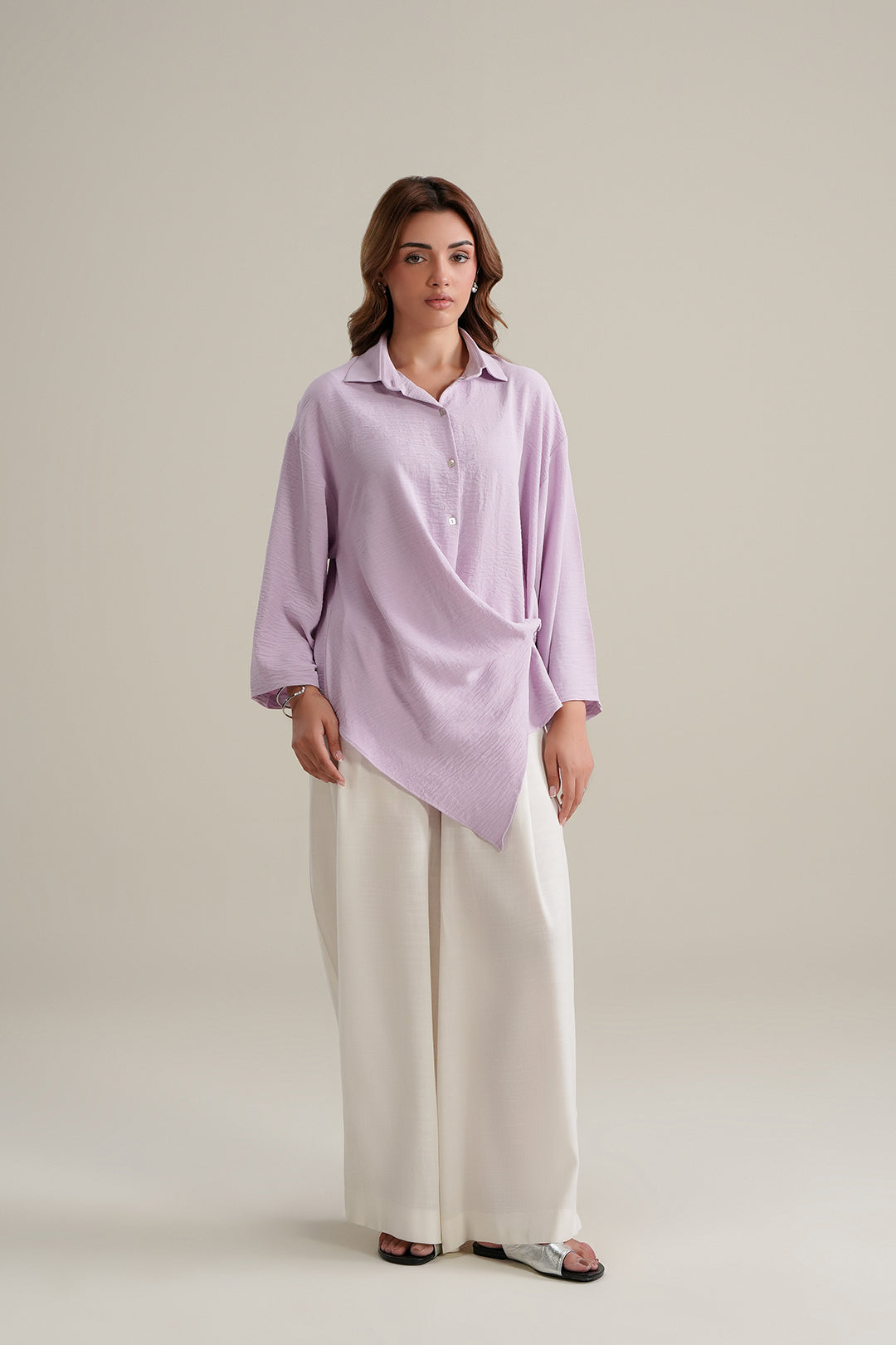 Lilac Asymetrical Top
