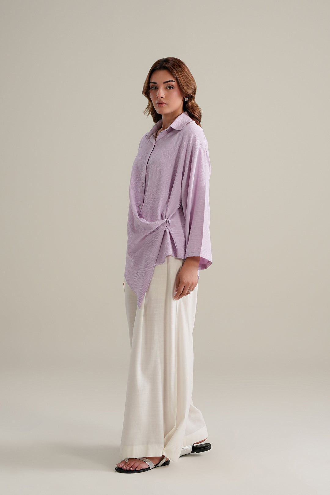 Lilac Asymetrical Top