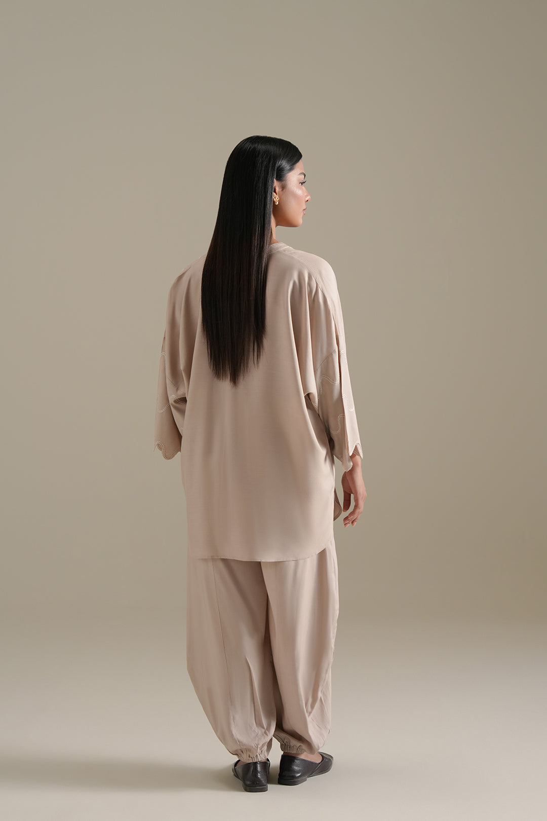 Mocha Bloom Embroidered Top