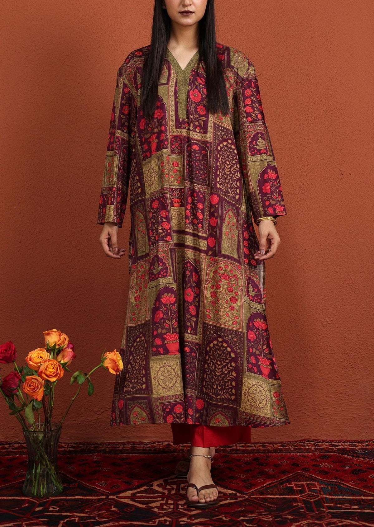 Mughal Phool Printed Kurta