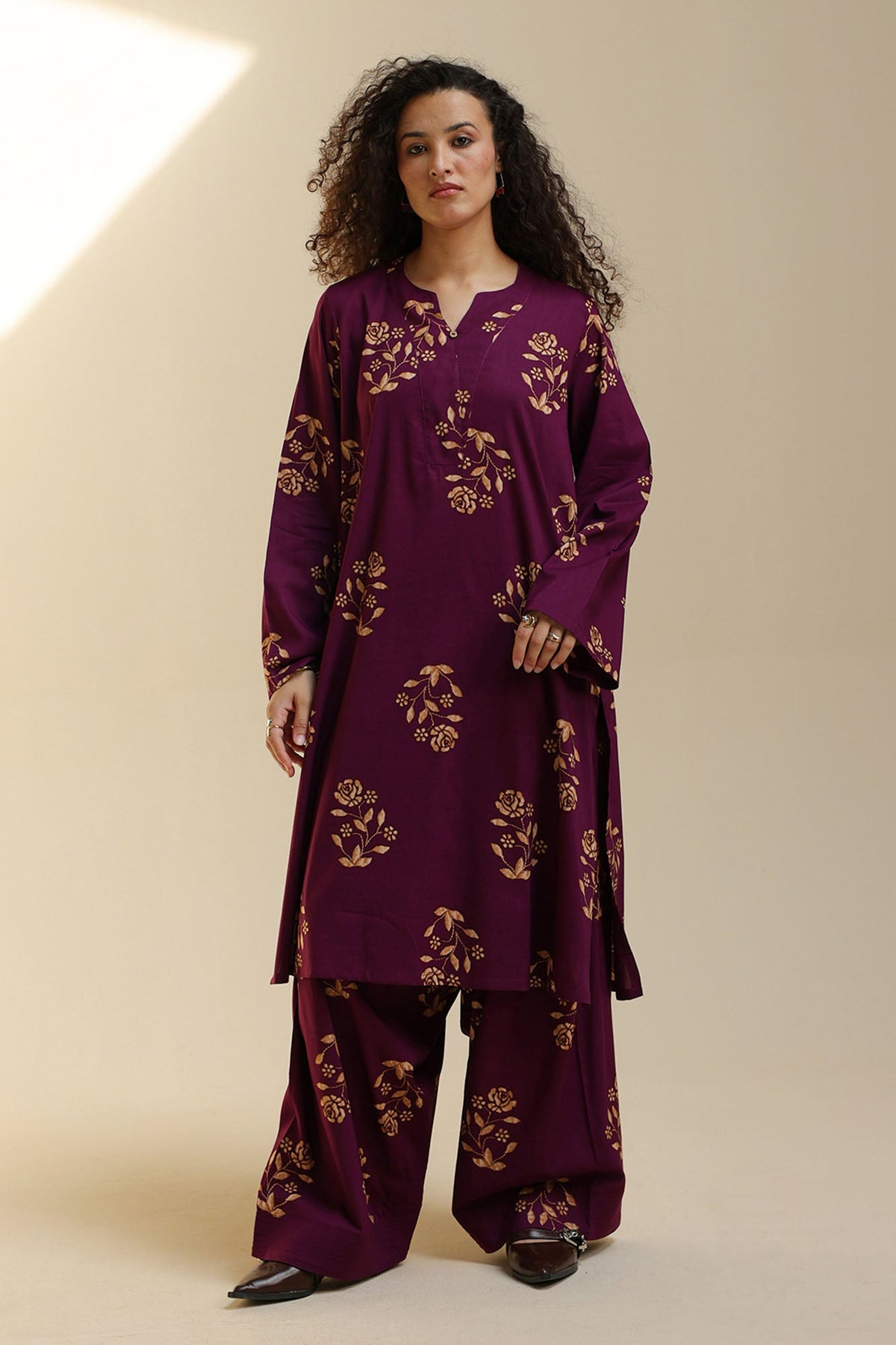 Rosette Printed Farshi Set