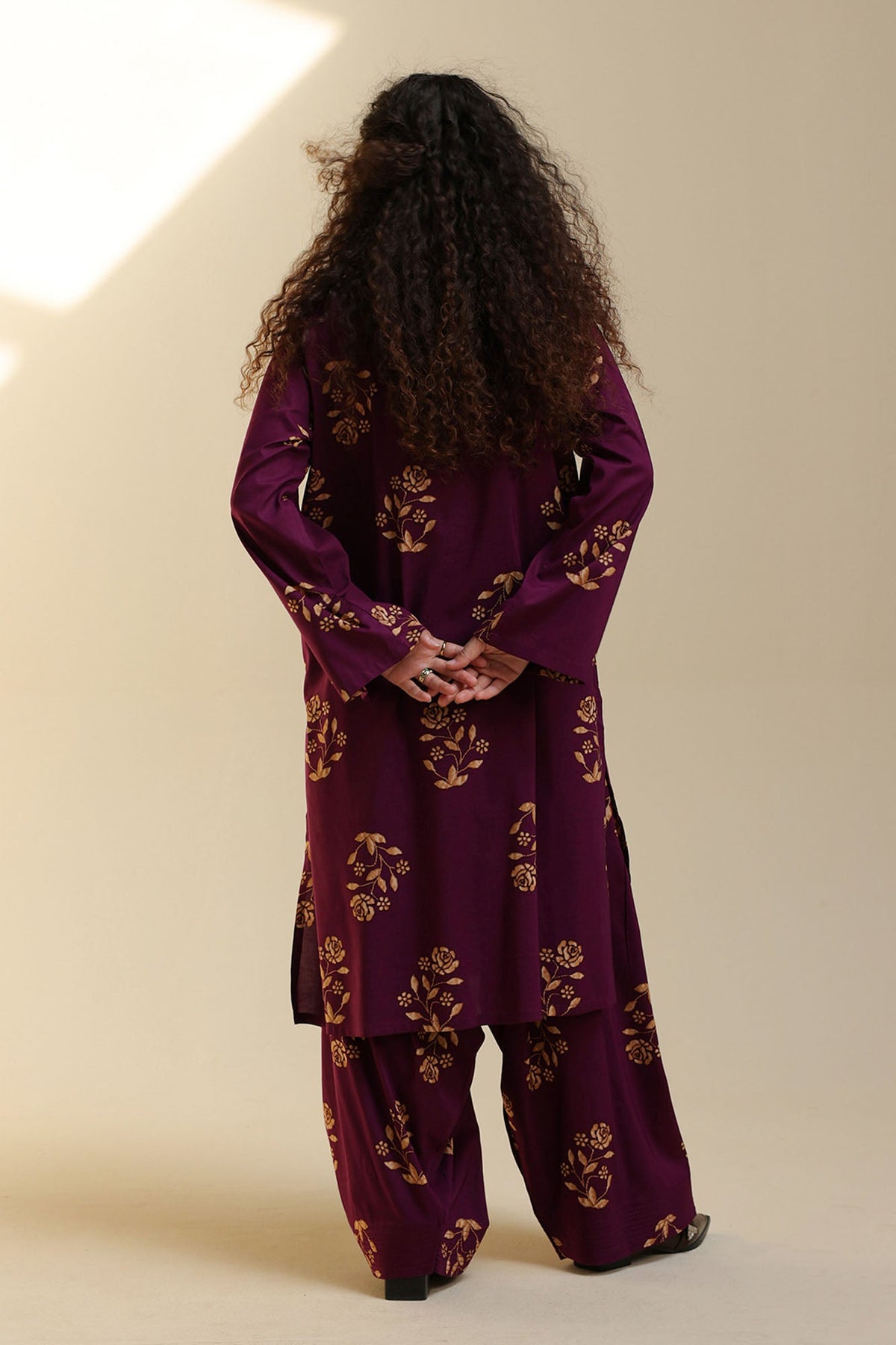 Rosette Printed Farshi Set