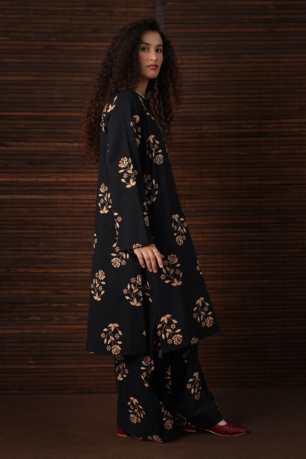Rosette Printed Farshi Set