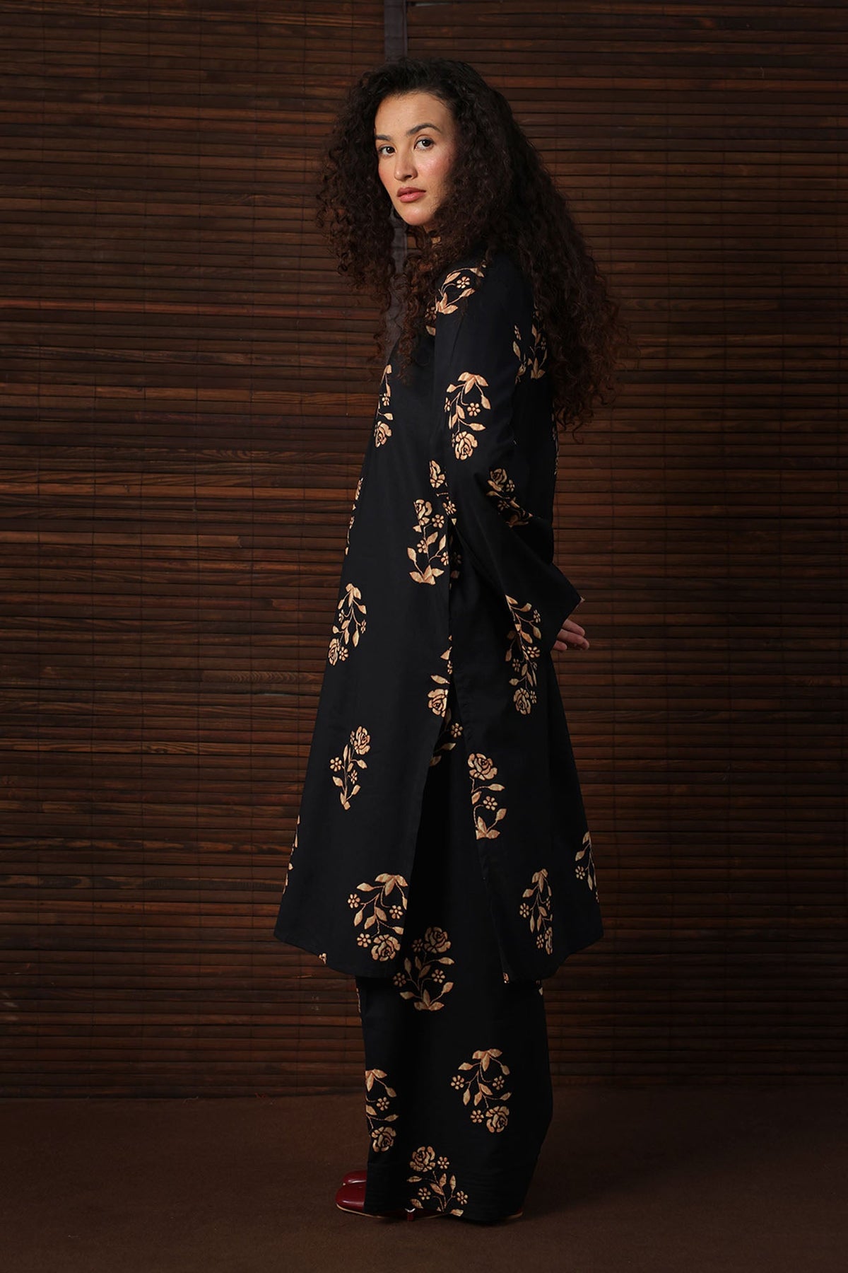 Rosette Printed Farshi Set