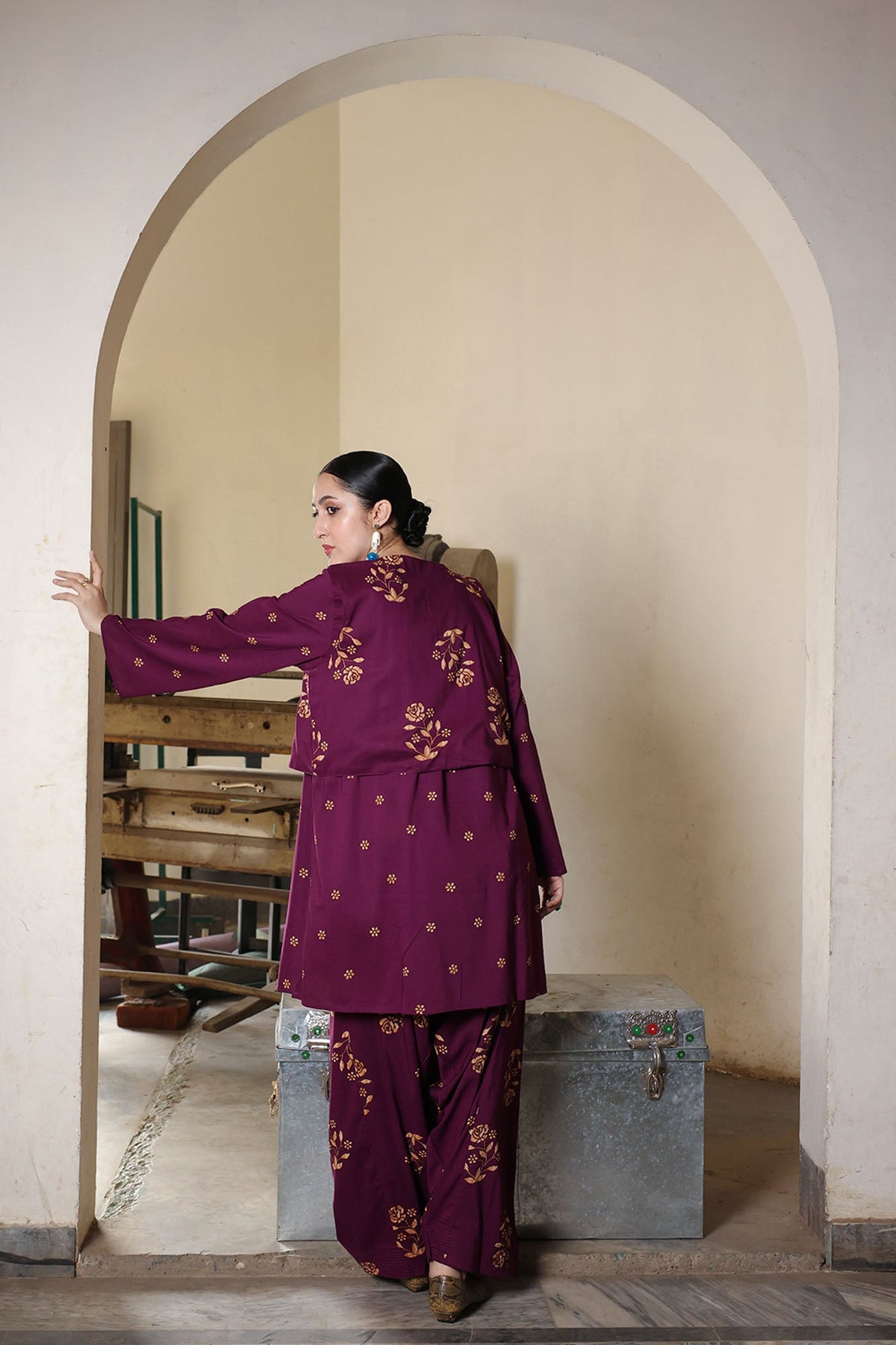 Phool Printed 3-Piece Koti Set