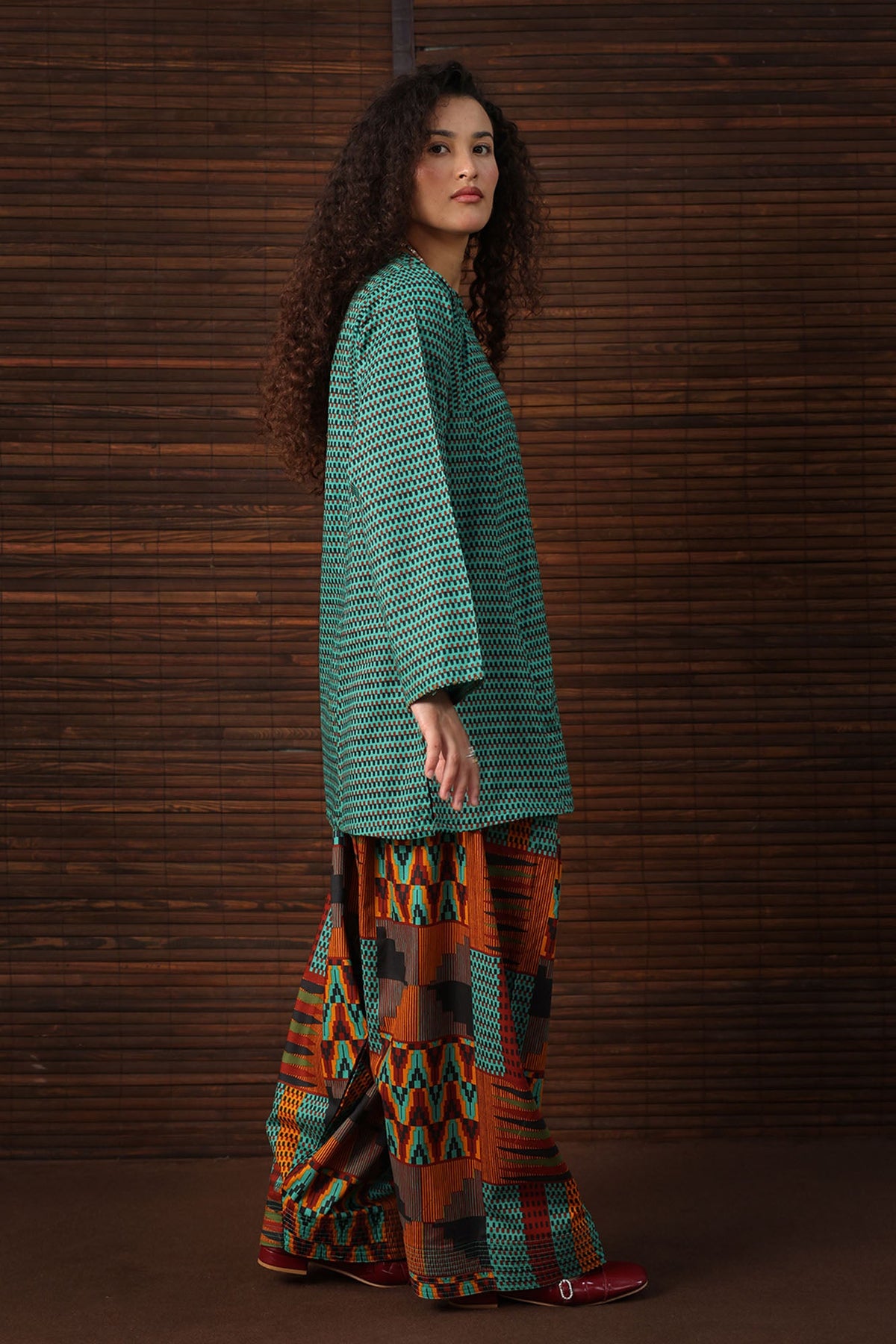 Printed Poise Farshi Set