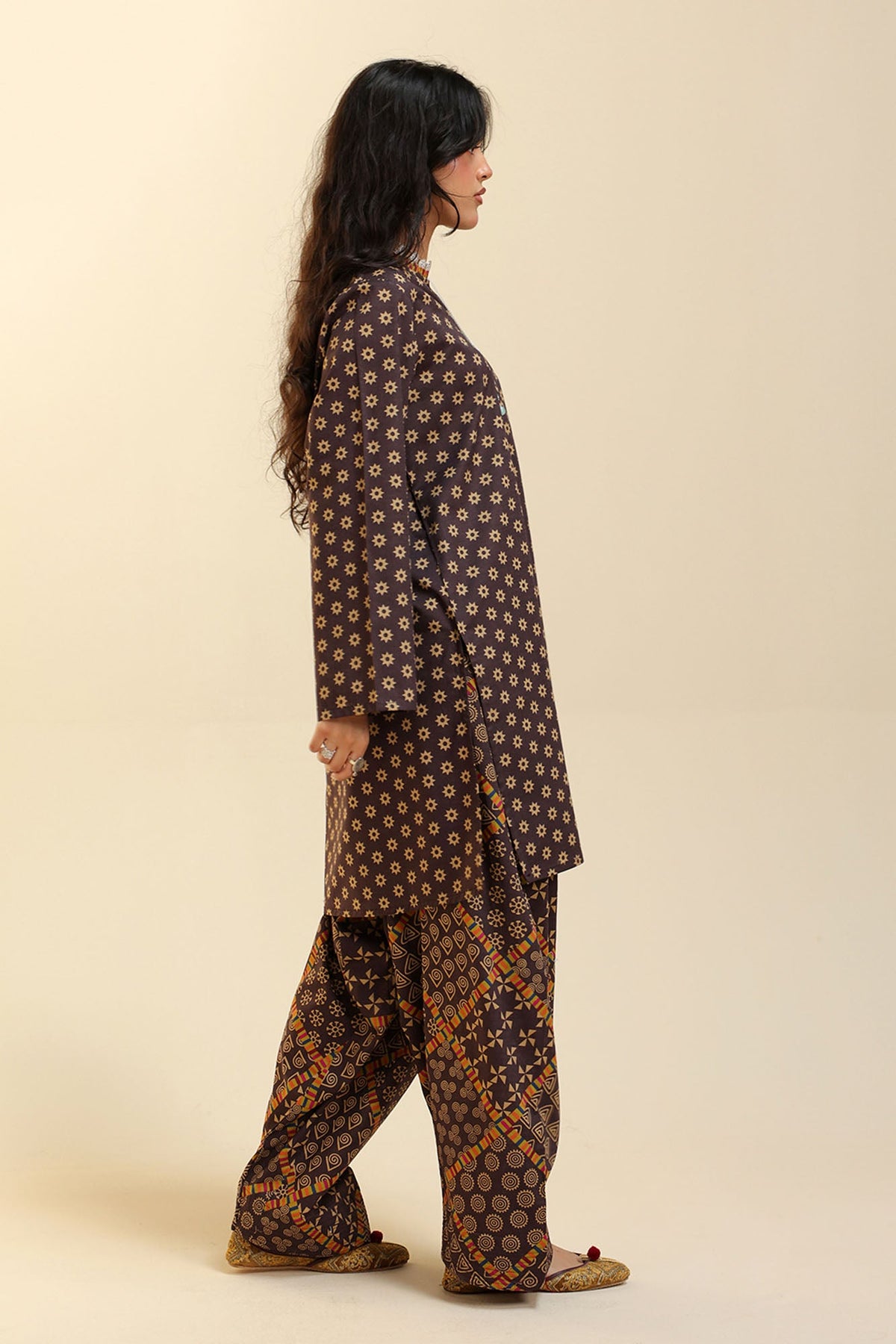 Striped Bloom Printed Set