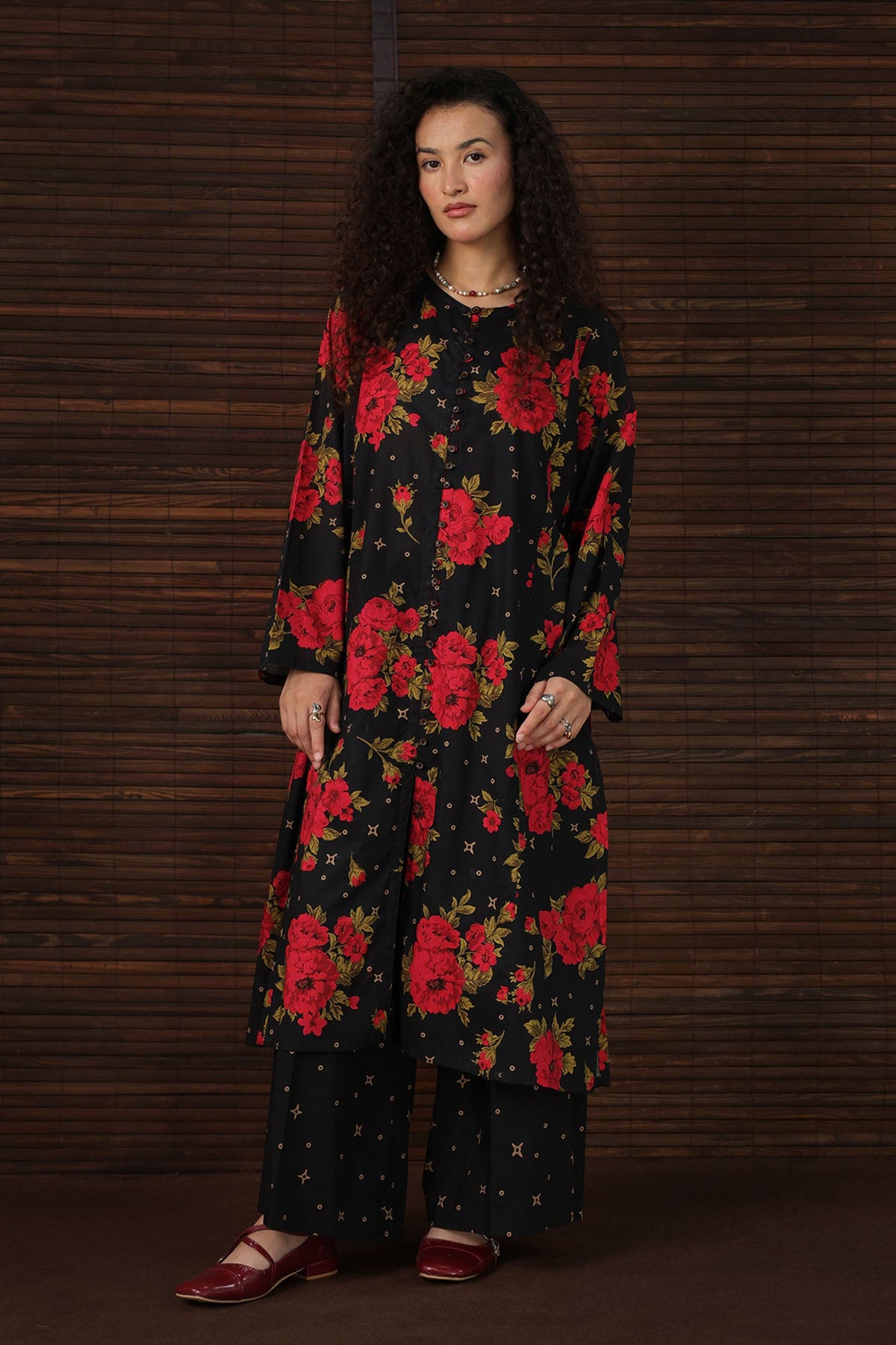 Rose Grid Printed Set