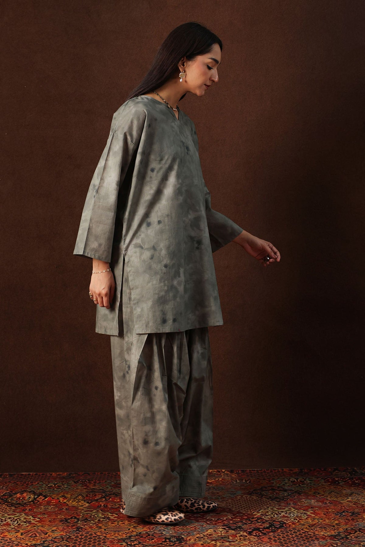 Dusk Printed Farshi Set