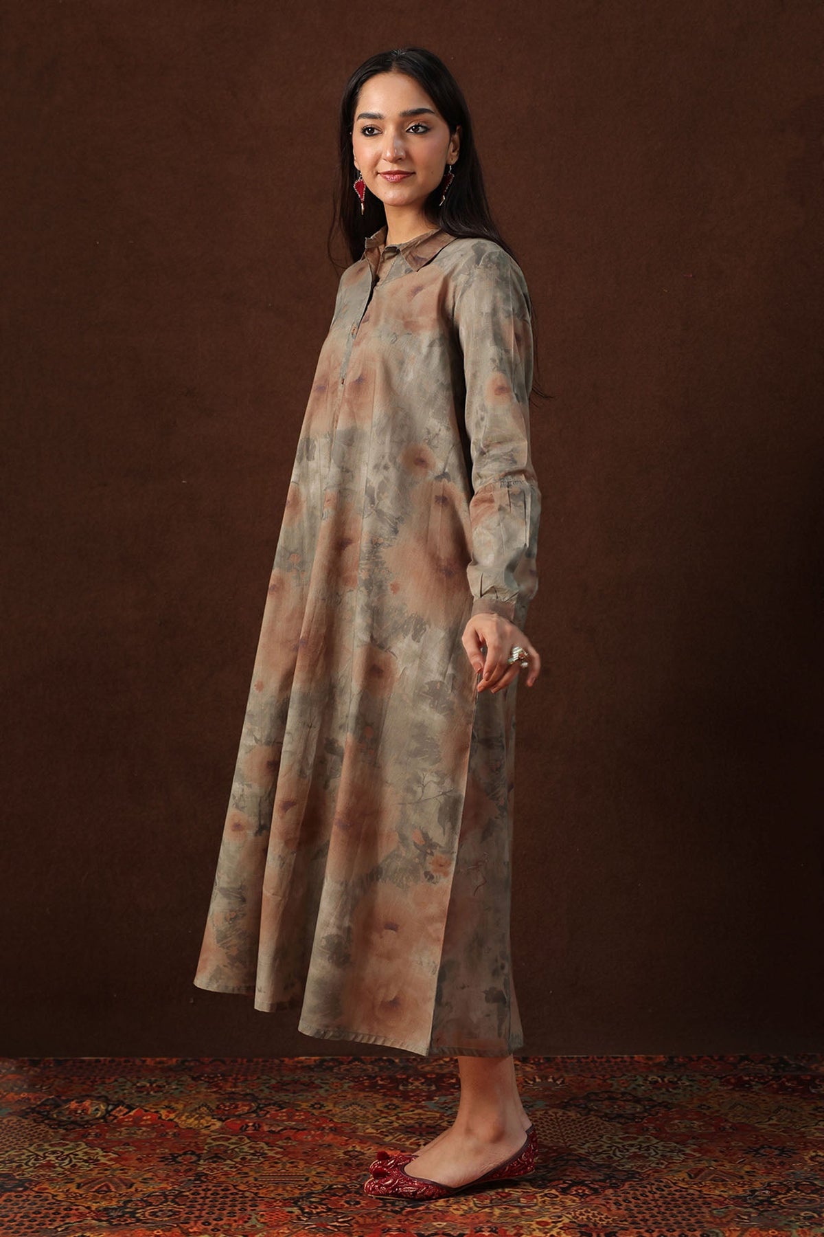 Soft Floral Long Shirt