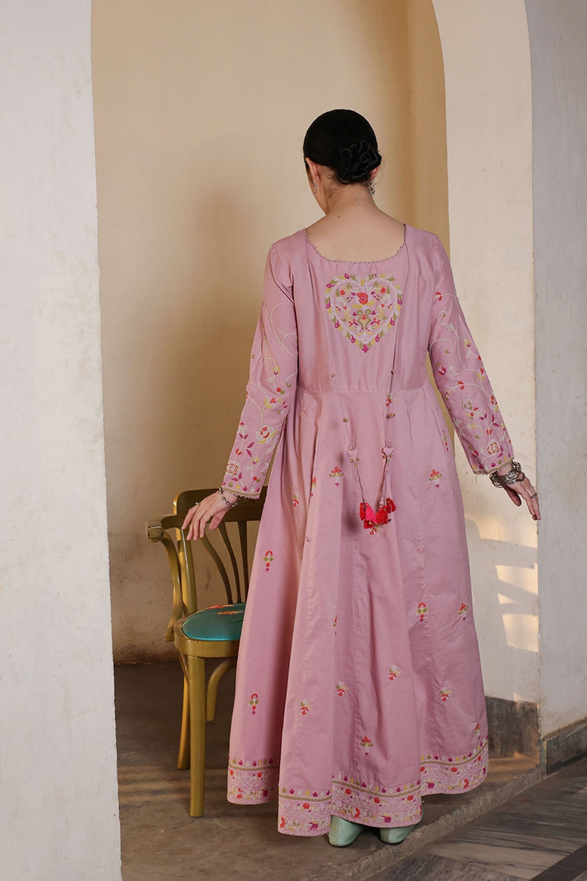 Embroidered Anarkali Set