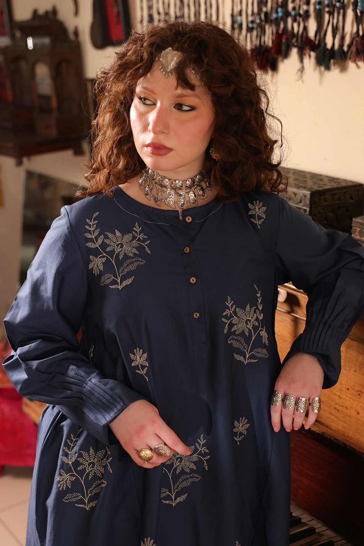 Embroidered Petal Whisper Set