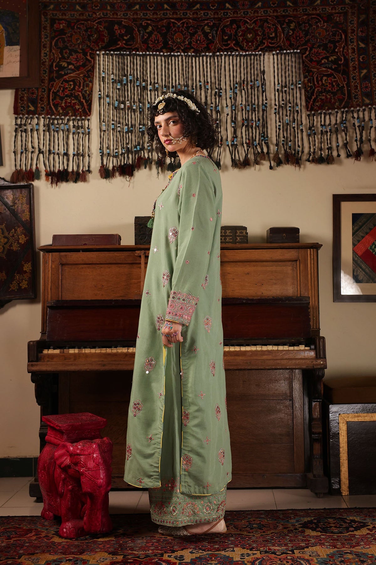 Mint Opulence Sequin Set