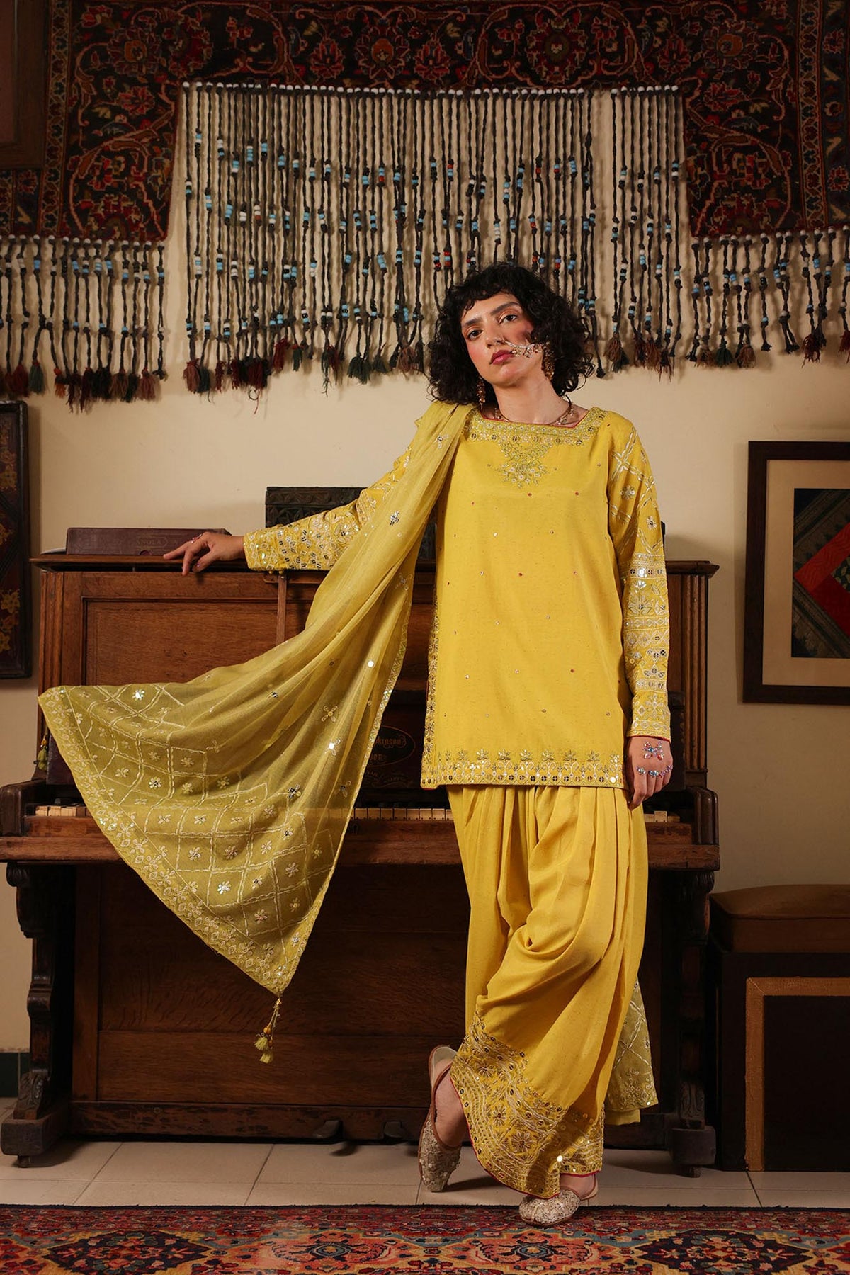 Embroidered Sequin Ensemble