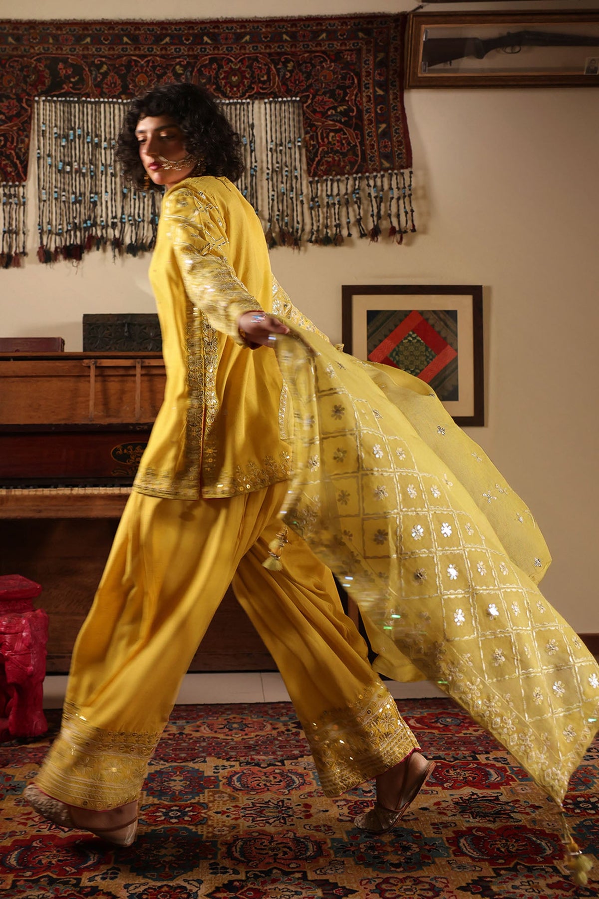 Embroidered Sequin Ensemble