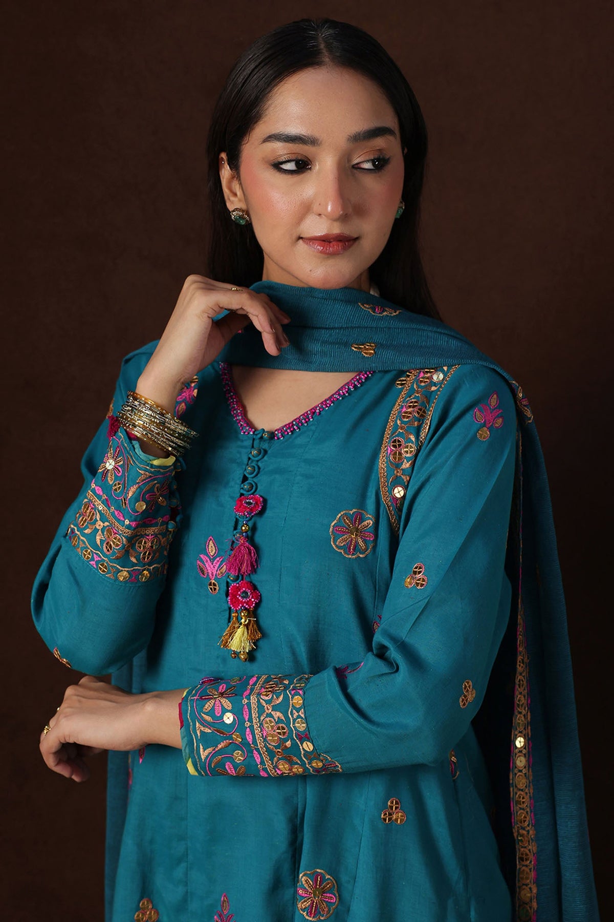 Zareen Embroidered 3-Piece Ensemble