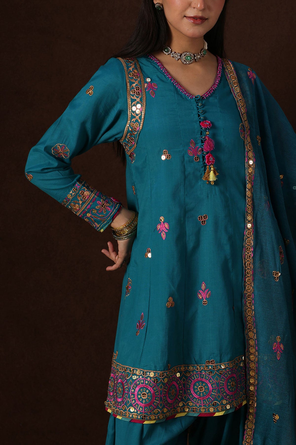 Zareen Embroidered 3-Piece Ensemble