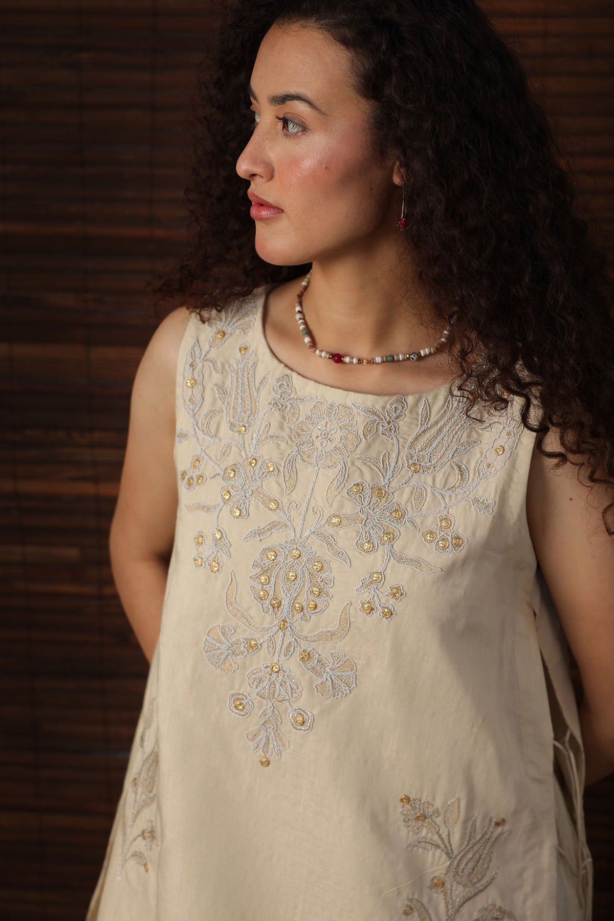 Opaline Embroidered Layered Dress