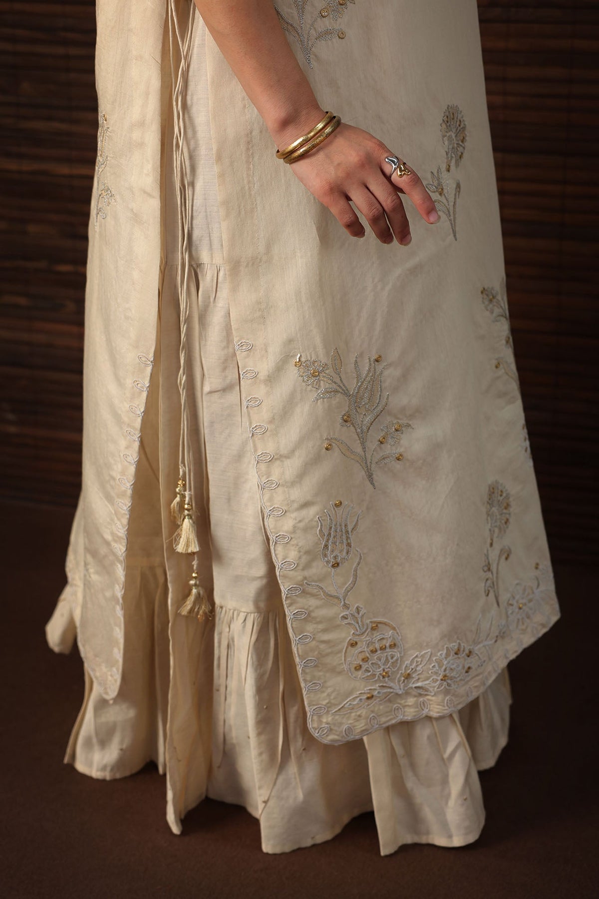 Opaline Embroidered Layered Dress