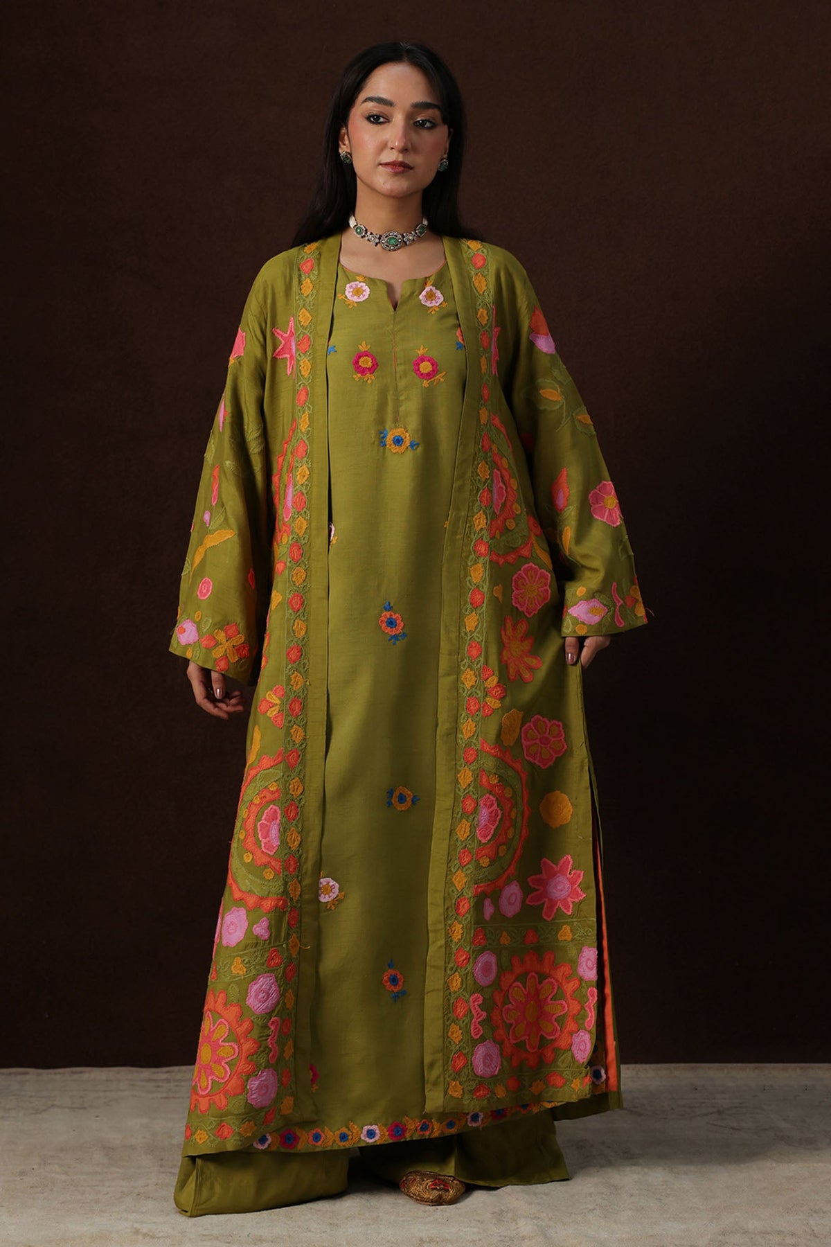 Long Embroidered Jacket