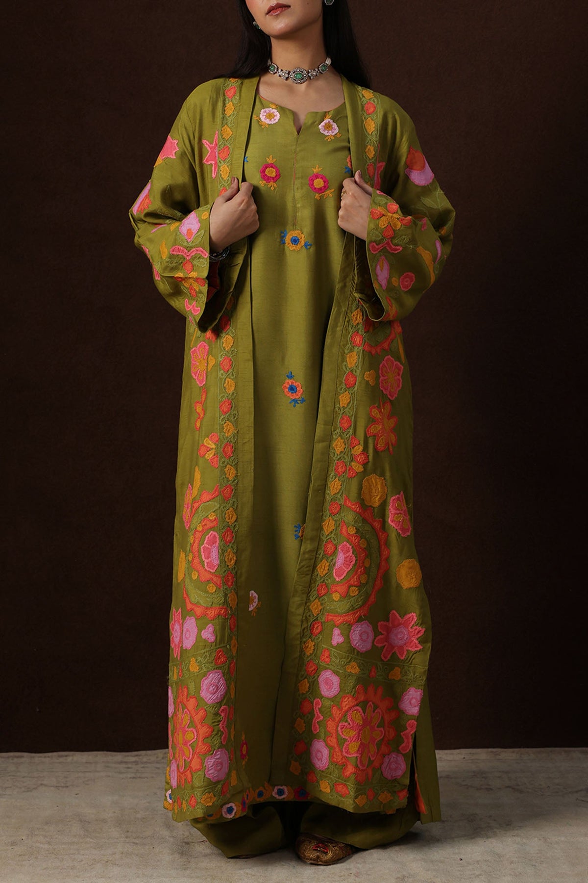 Long Embroidered Jacket