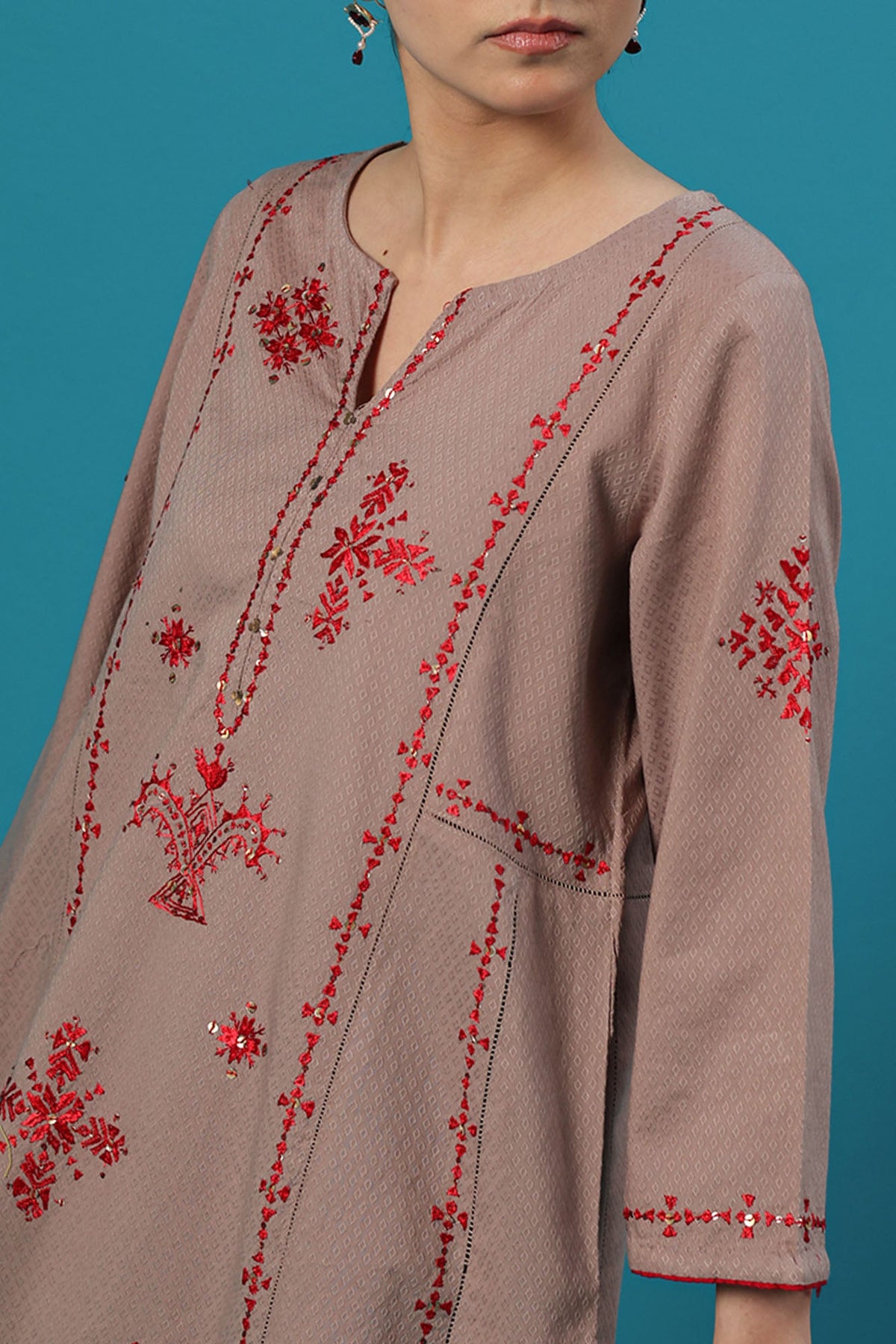 Embroidered Shimmer Set