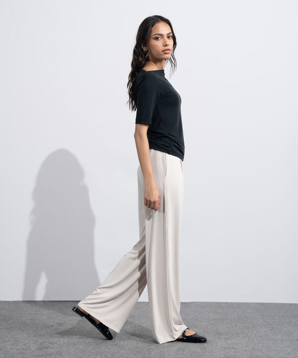 Flowing Pull-On Trousers