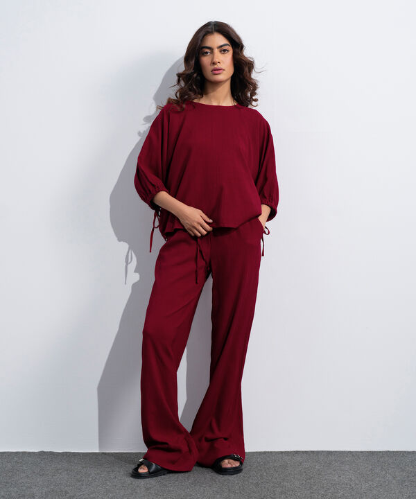 Seersucker Pull-On Trousers